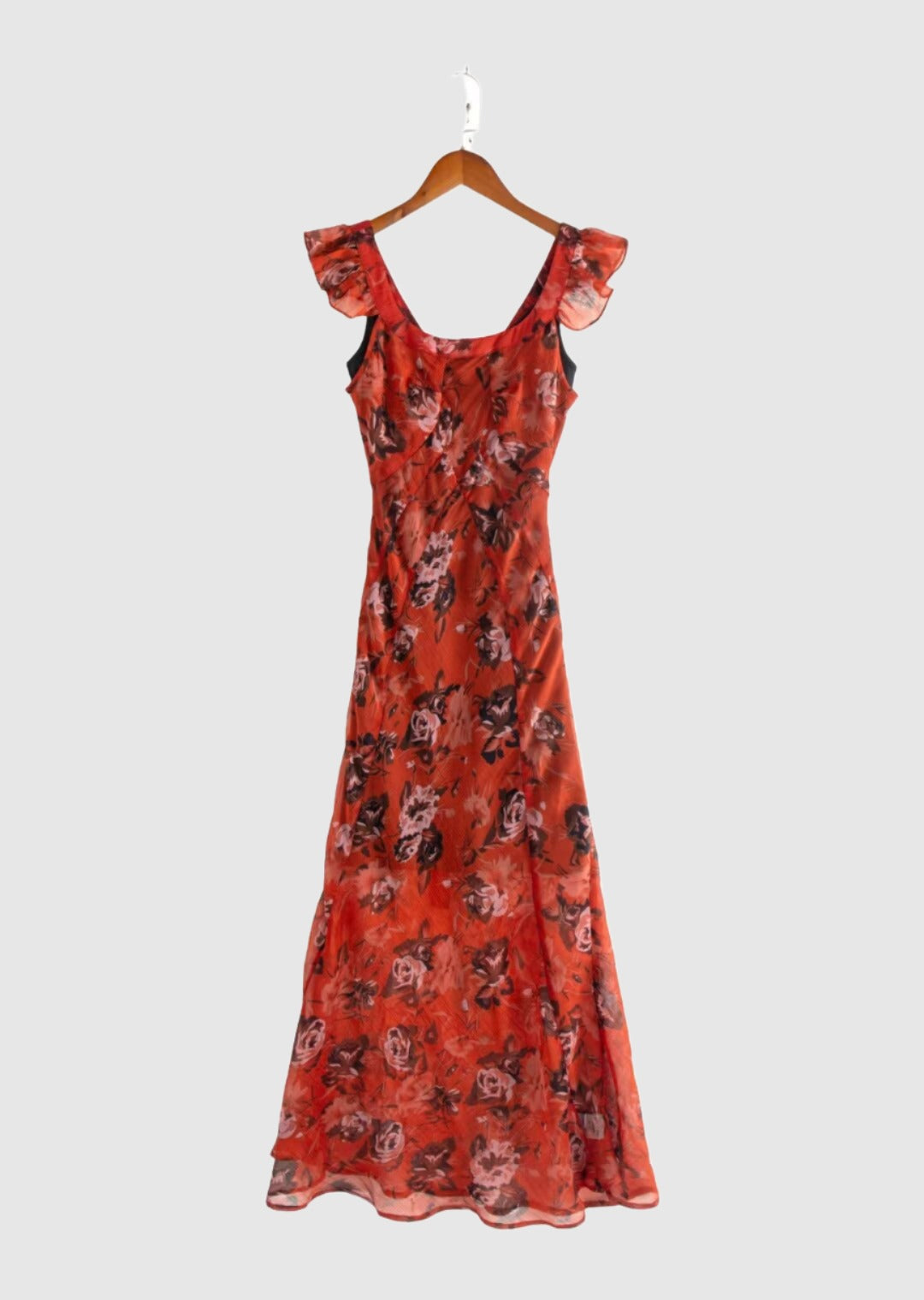 Women's Elegant Floral Sleeveless Slim Fit Long Dress - ChoreGirl