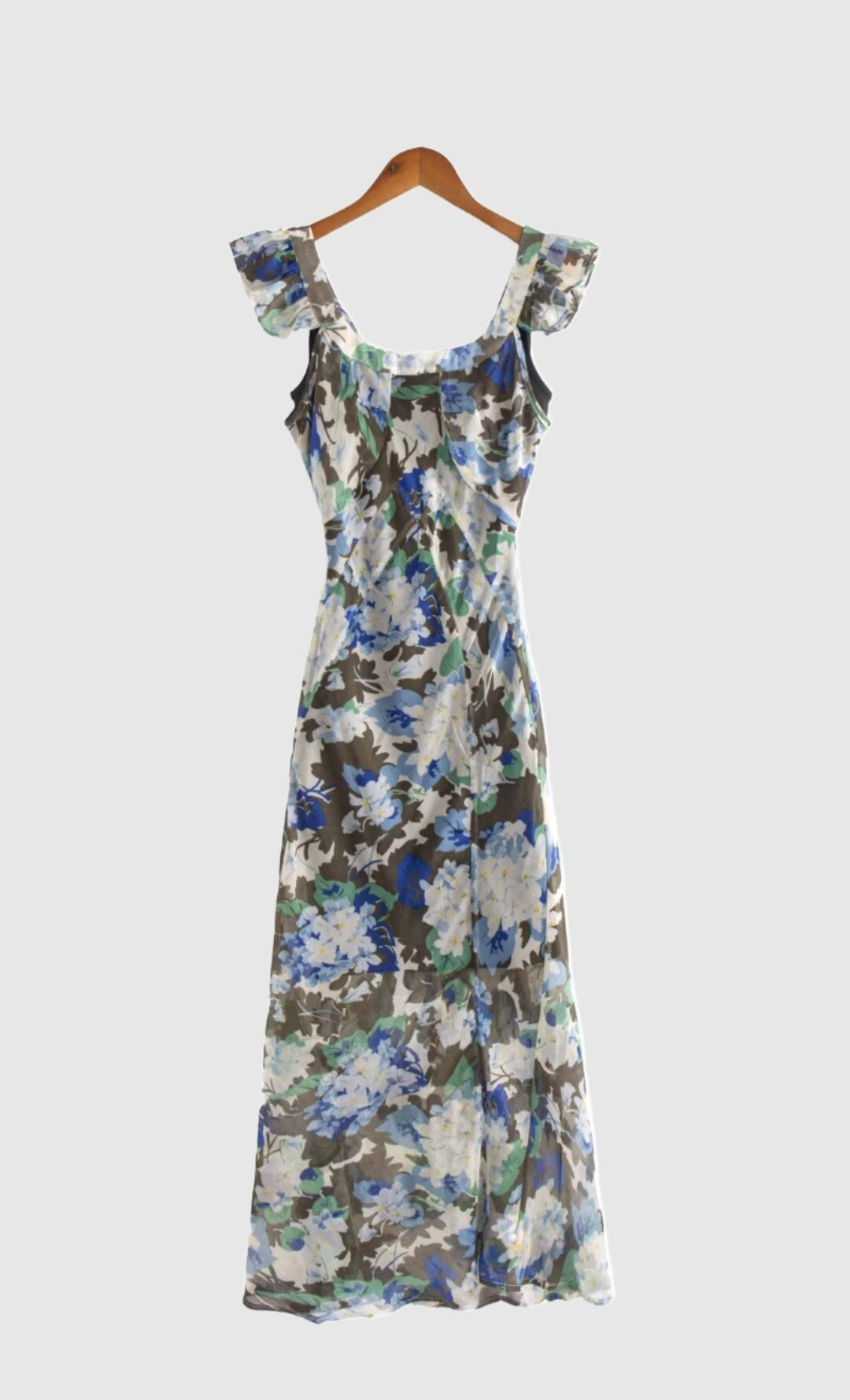 Women's Elegant Floral Sleeveless Slim Fit Long Dress - ChoreGirl