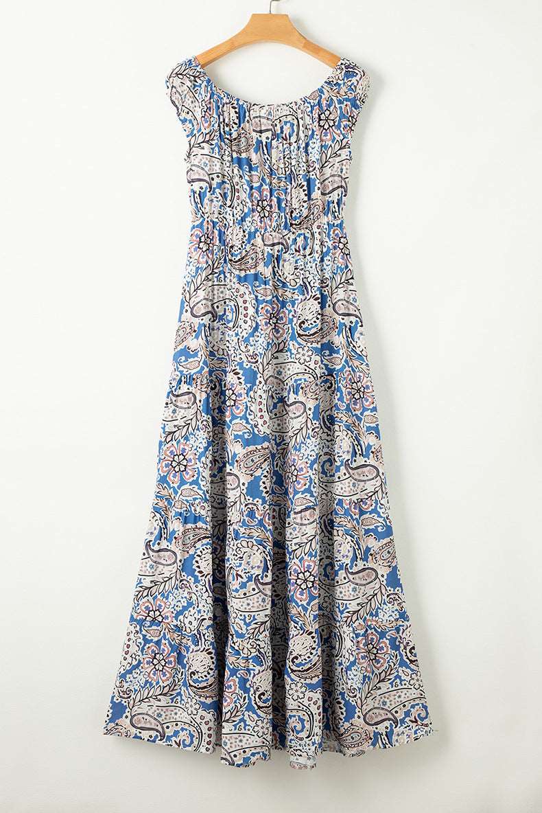 Women's Elegant Retro Off-shoulder Long Dress - ChoreGirl