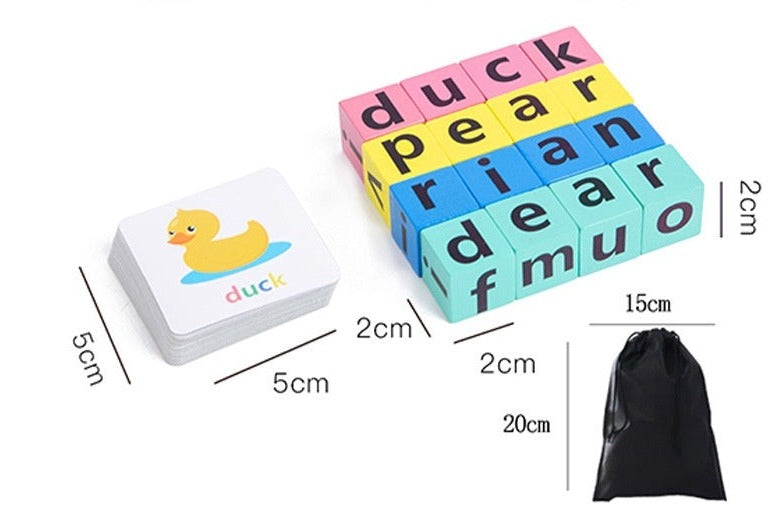 Kids Word Fight Building Blocks Parent-child Interactive Game - ChoreGirl