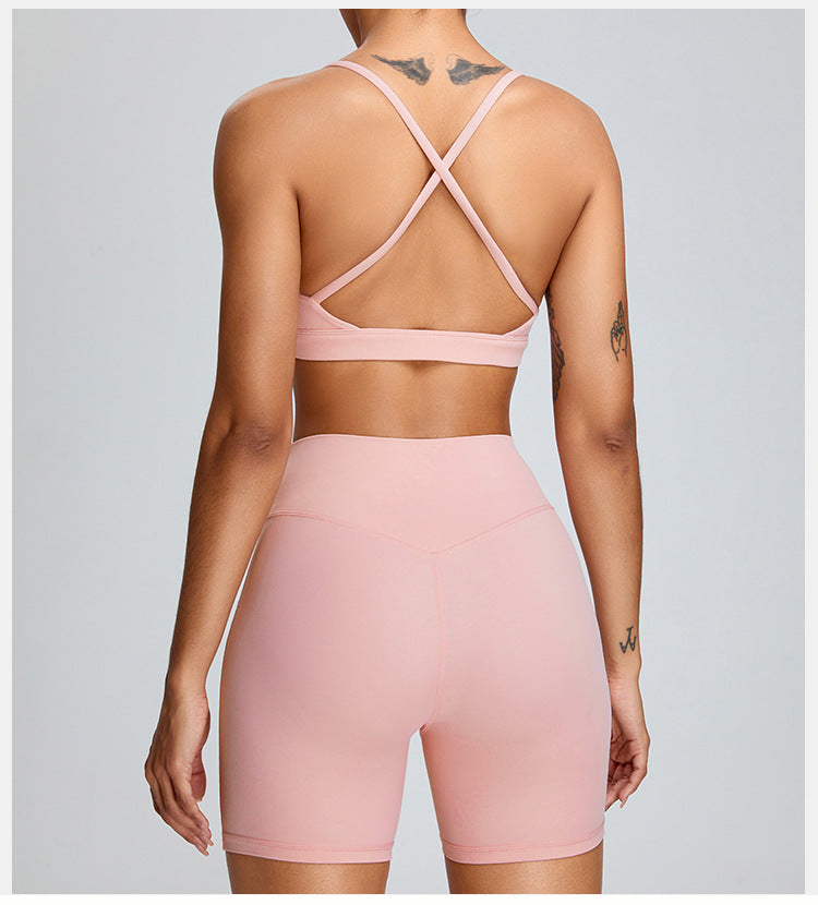 Women's Belly Contracting and Hip Lifting Yoga Shorts and Top Activewear Set - ChoreGirl