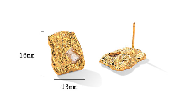 Women's Elegant Small Square Stud Earrings - ChoreGirl