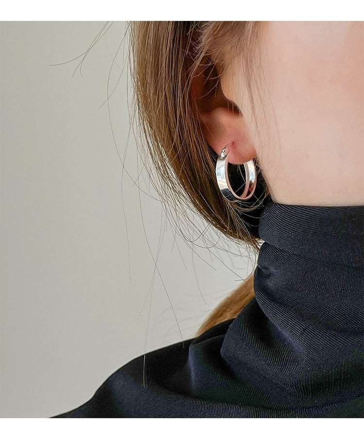 Women's Metal Geometric Circular Earrings - ChoreGirl