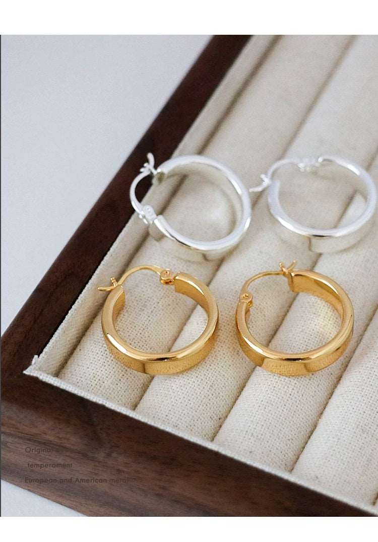 Women's Metal Geometric Circular Earrings - ChoreGirl