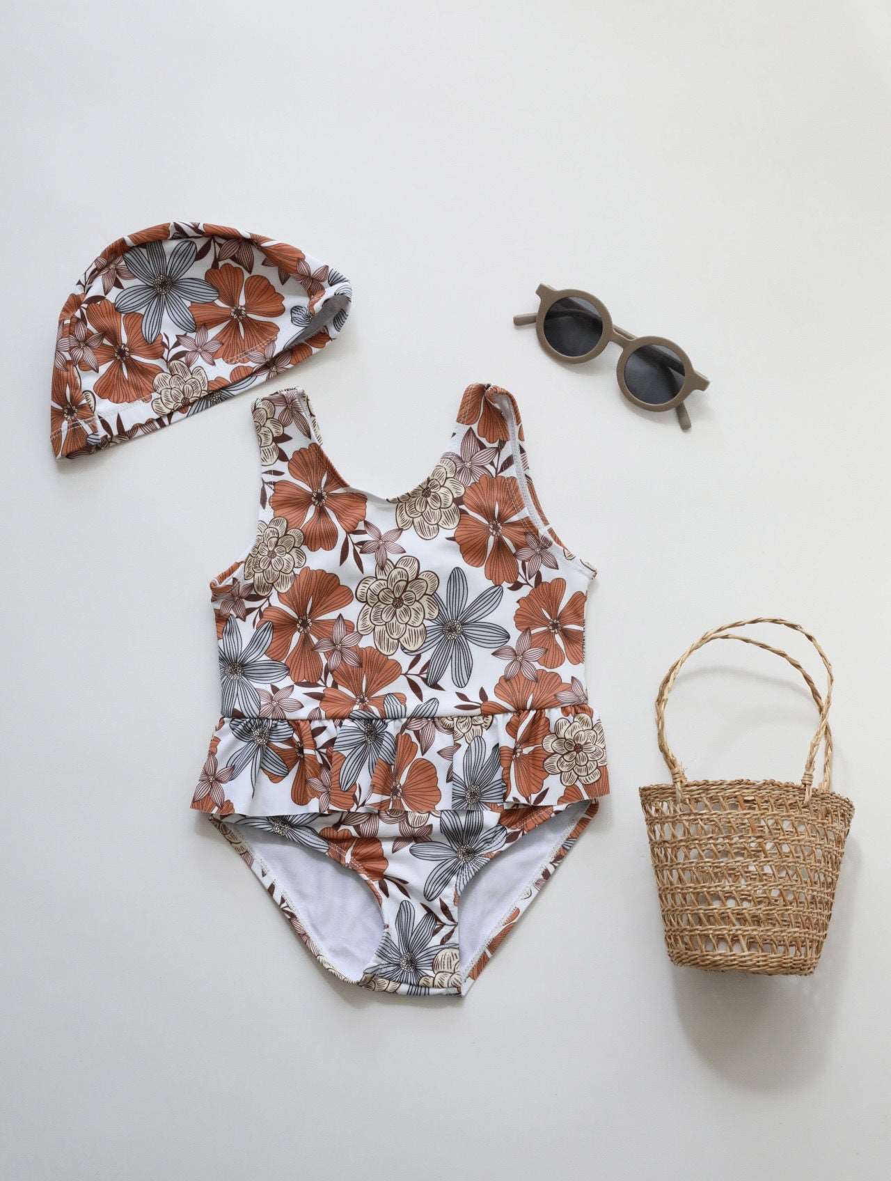 Baby Girl Elastic Sun Protection Quick-drying One Piece Swimsuit - ChoreGirl