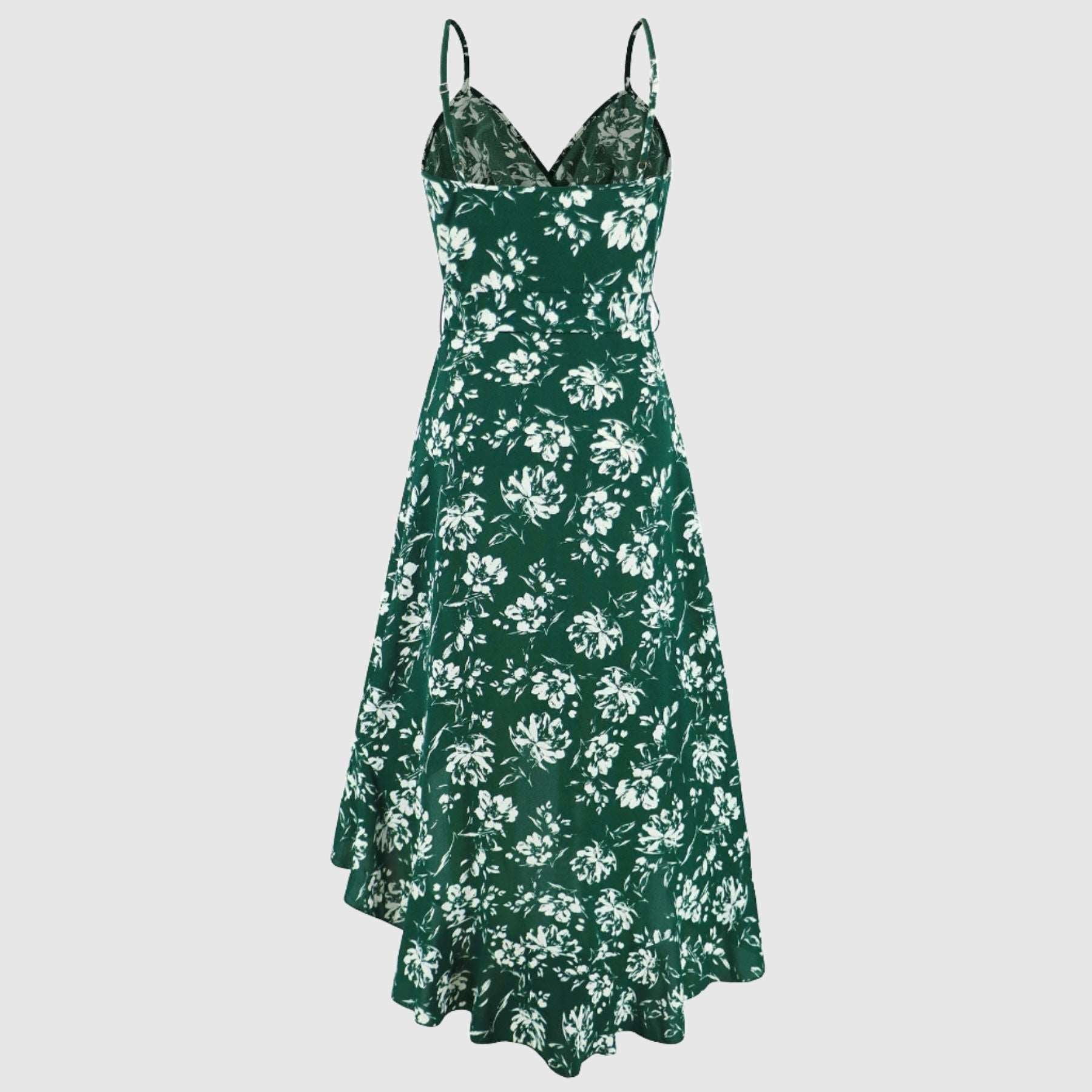 Women's Irregular Cut Floral Strap Dress - ChoreGirl