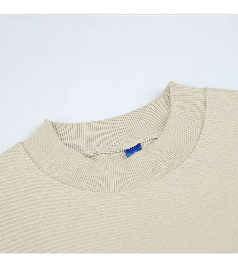 Unisex Heavy Terry Solid Color Loose Round Neck Sweatshirt and Sweatpants - ChoreGirl