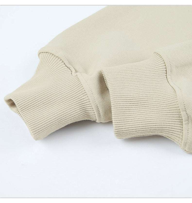 Unisex Heavy Terry Solid Color Loose Round Neck Sweatshirt and Sweatpants - ChoreGirl