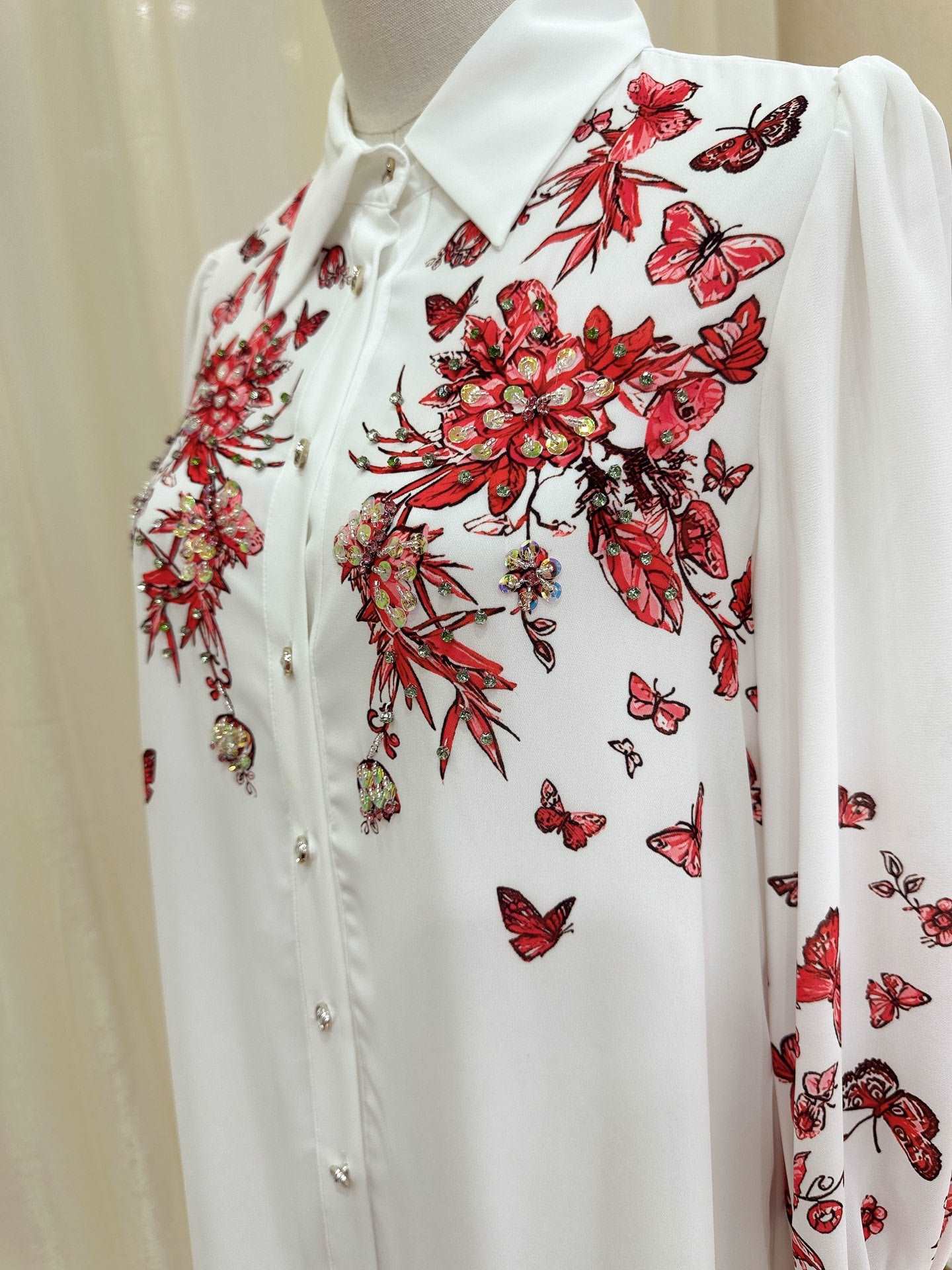 Women's Elegant Long Sleeve Shirt Dress - ChoreGirl