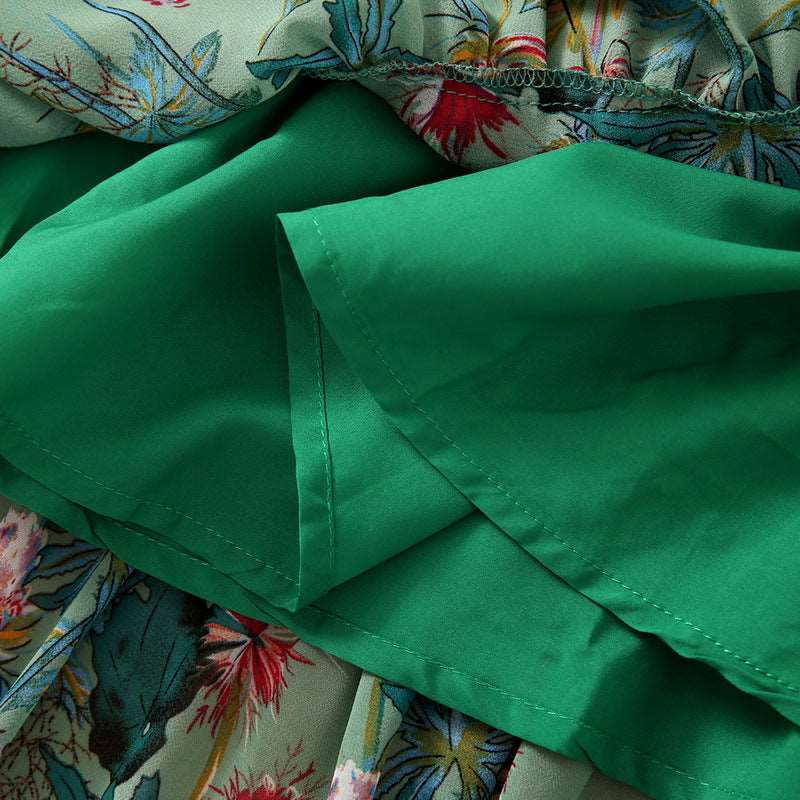 Women's Beaded V-neck Elastic Waist Dress - ChoreGirl