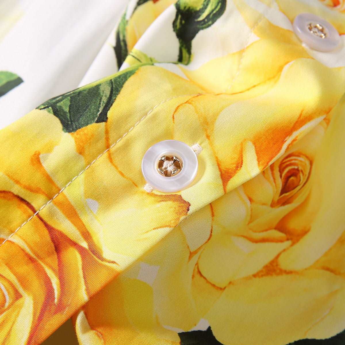 Women's Buttons Swing Dress with Pockets - ChoreGirl