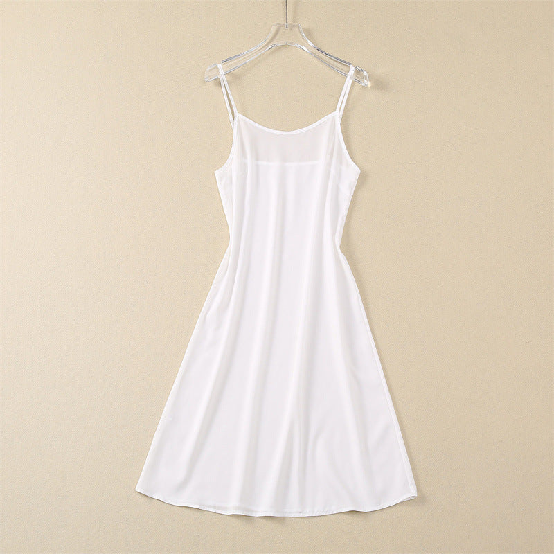 Women's Crocheted Flower Stitching Swing Dress - ChoreGirl