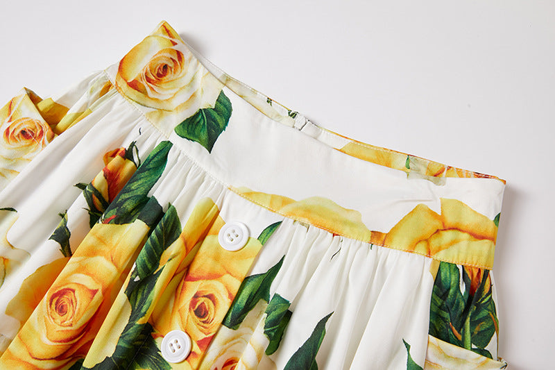 Women's High Waist Clinch Skirt and Top Two-piece Outfit Set - ChoreGirl