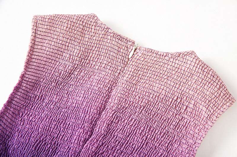 Women's A- Line Rainbow Gradient Chiffon Dress - ChoreGirl