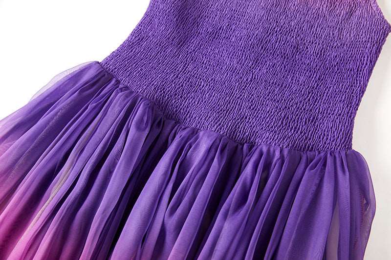 Women's A- Line Rainbow Gradient Chiffon Dress - ChoreGirl