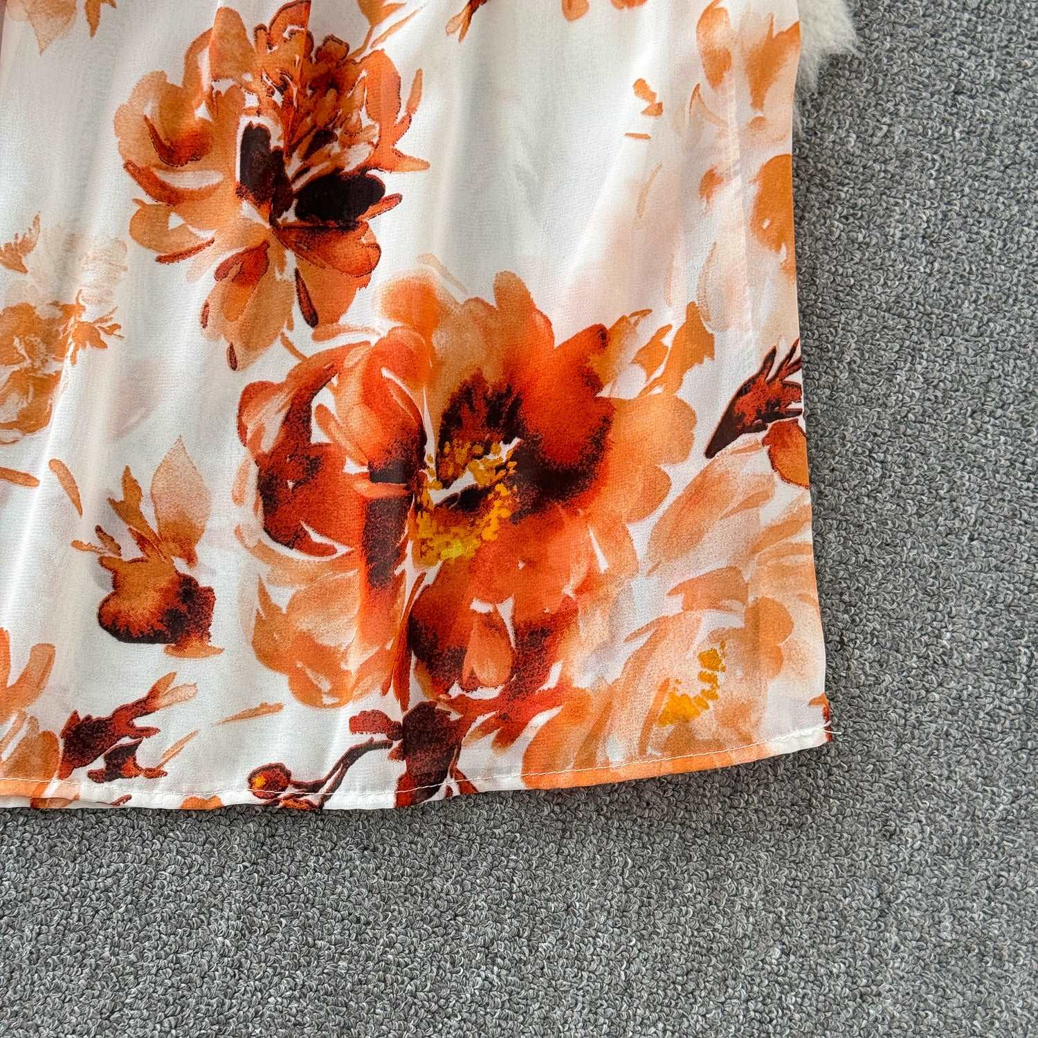 Women's Lace-up Bow Collar Slim Fit Long Chiffon Dress - ChoreGirl