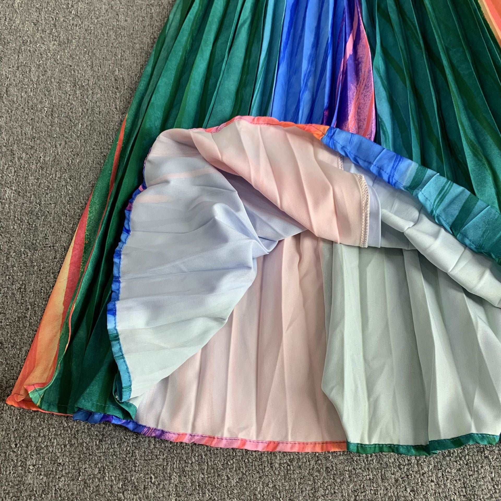 Women's Long Sleeve Stand Collar Single-breasted Shirt and High Waist Skirt Two-piece Outfit Set - ChoreGirl