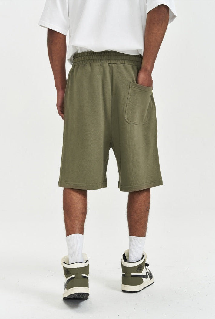 Men's Casual Loose Drawstring Heavy Cotton Shorts - ChoreGirl