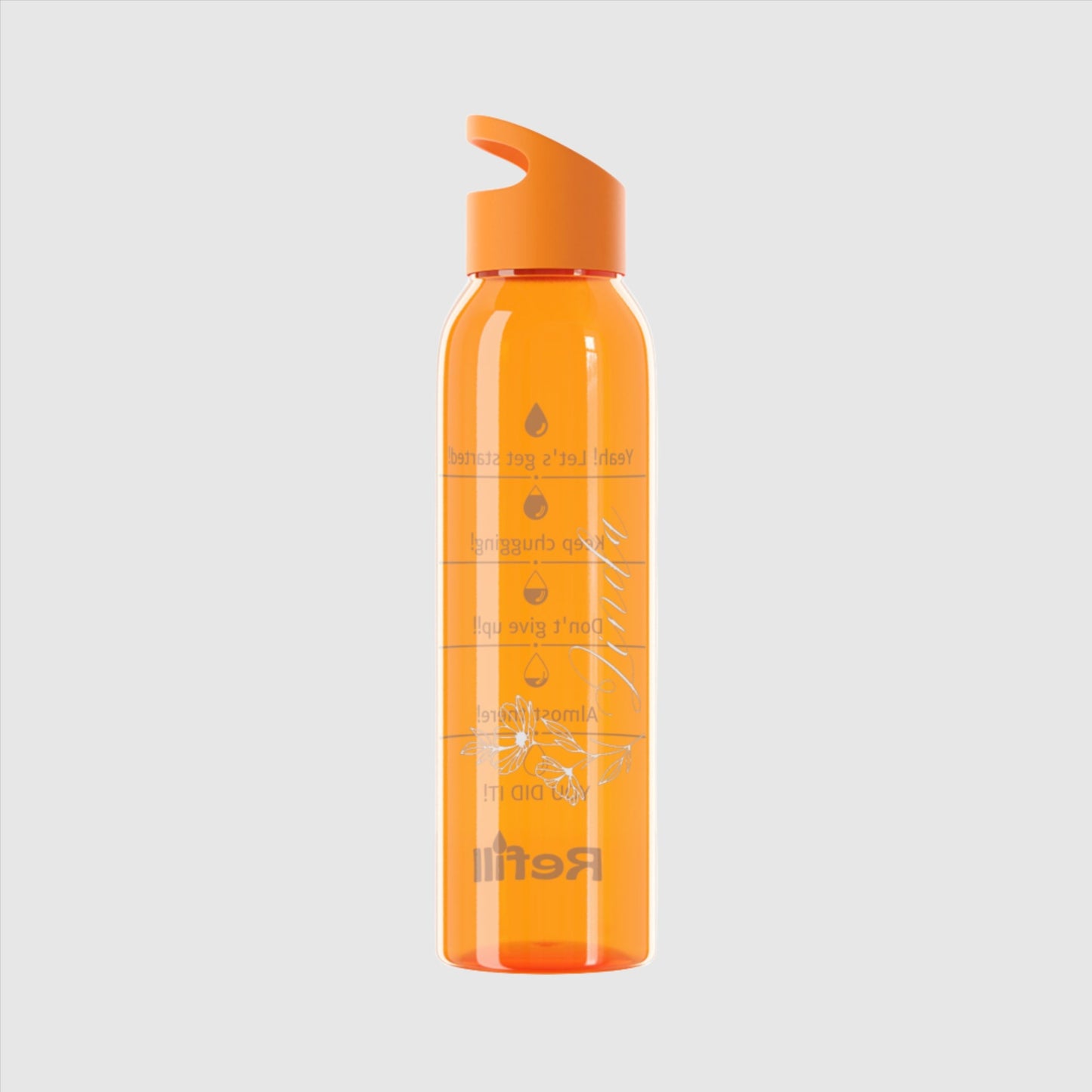 Custom Name "The Flower" Sky Water Bottle | PERSONALIZED - ChoreGirl