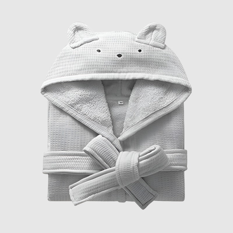 Kids Cotton Towel Material Long Sleeved Bathrobe - ChoreGirl
