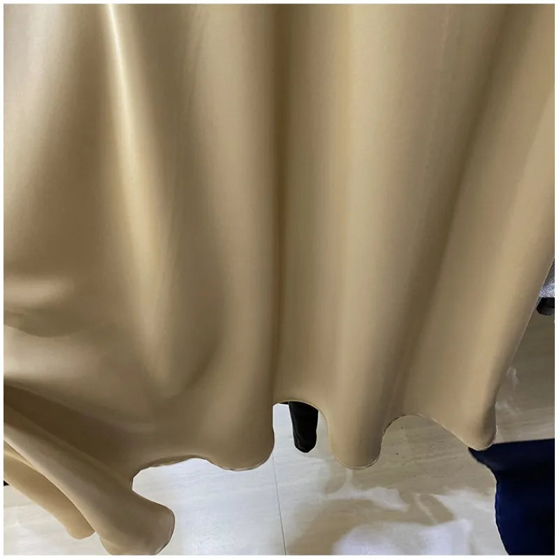 Women's Elegant Triacetate Satin Casual Elastic Waist Skirt - ChoreGirl