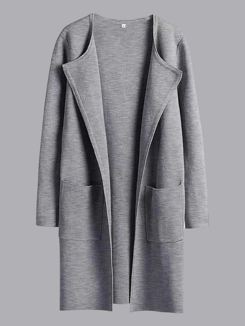 Gray cardigan on a white background