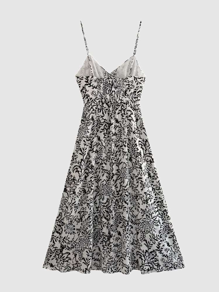 Women's Casual and Simple Slit Design Long Vacation Style Summer Dress - ChoreGirl