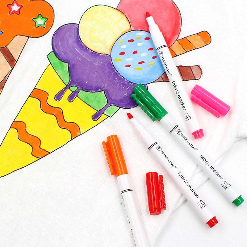 Clothes Textile Markers Fabric Paint Pen 8 Pcs Set - ChoreGirl