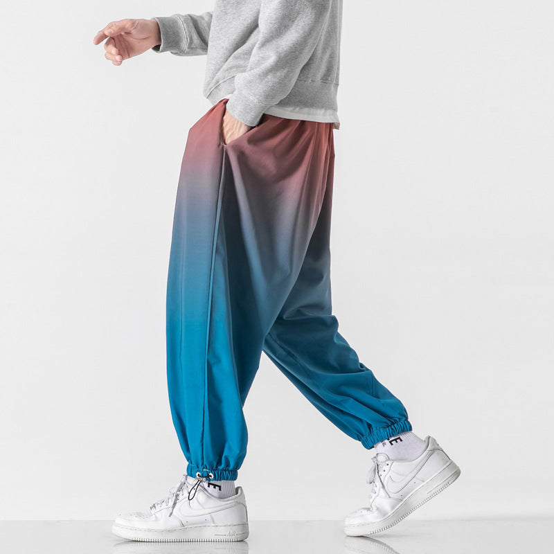 Men's Casual Gradient Color Harem Pants - ChoreGirl