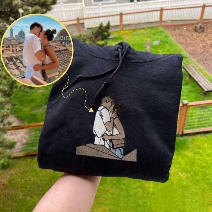 Unisex Custom Photo Embroidered Hoodie | PERSONALIZED - ChoreGirl