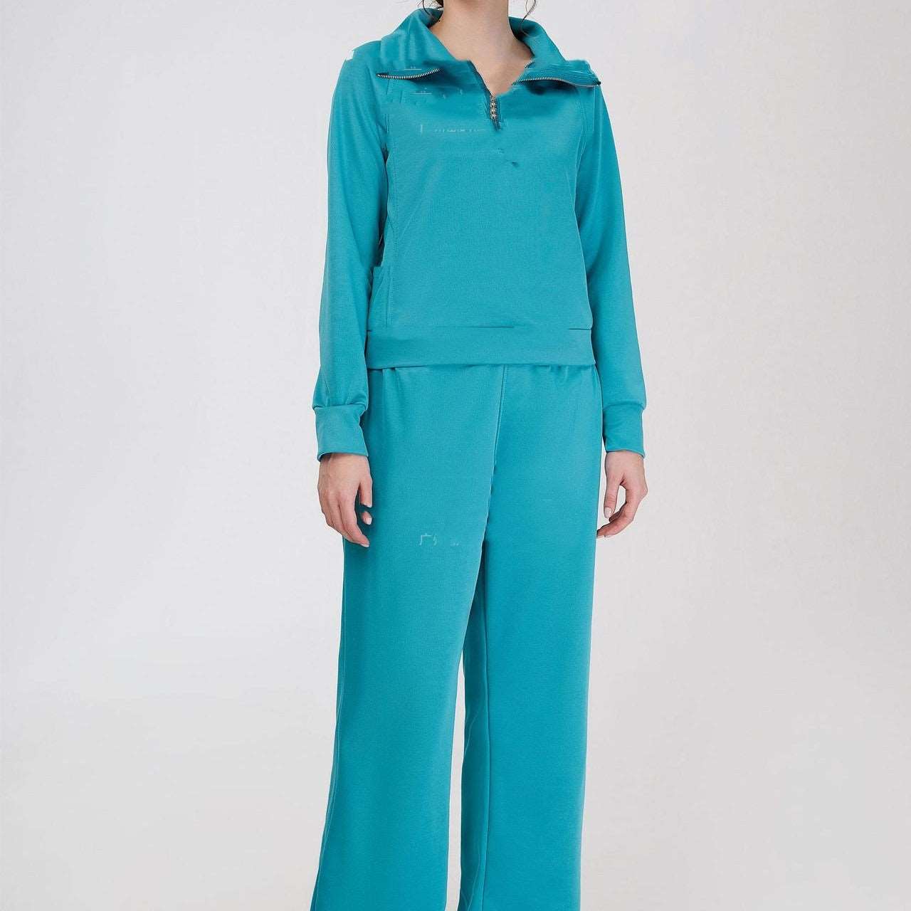 Women's Loose-fit Long Sleeved Sweater and Trousers Outfit Set - ChoreGirl