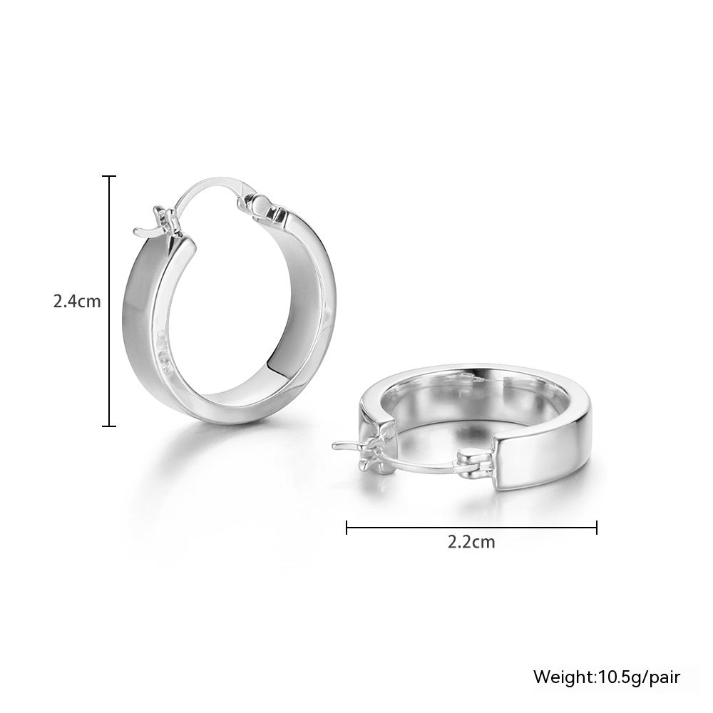 Women's Metal Geometric Circular Earrings - ChoreGirl