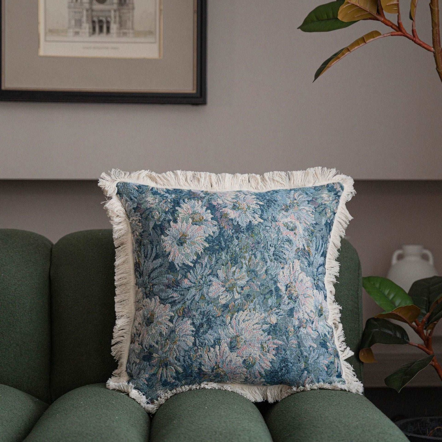 American Jacquard Multicolor Couch Pillow Case (NO INSERT PILLOW) - ChoreGirl