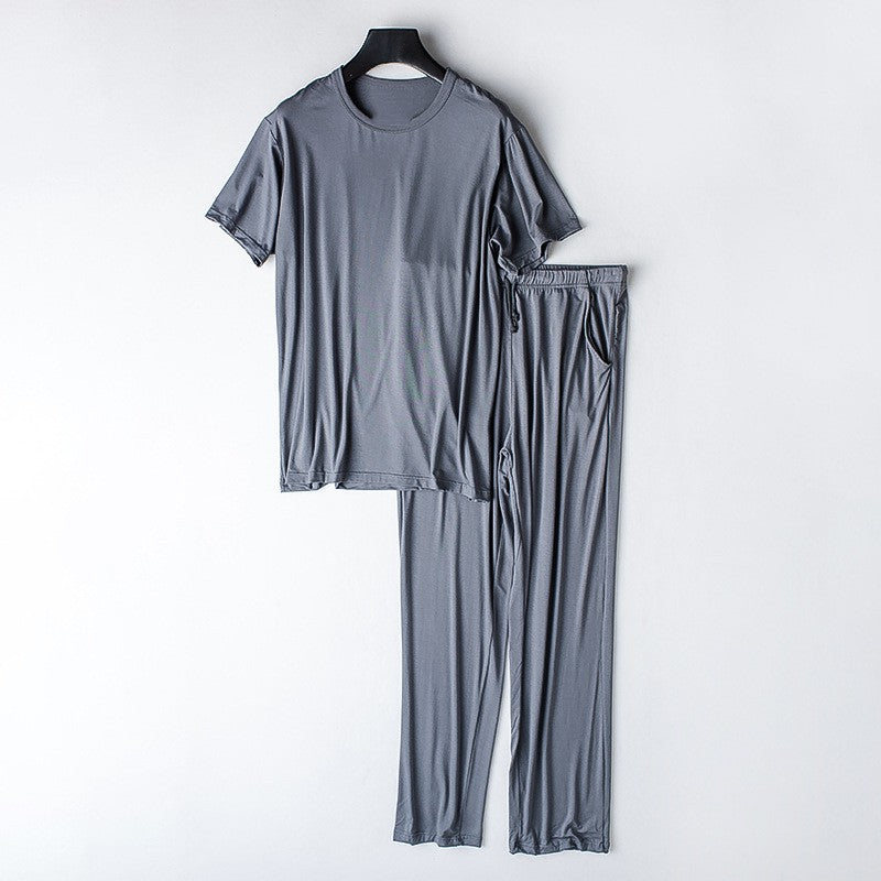 Men's Thin and Loose Short-sleeved T-shirt and Trousers Loungewear Set - ChoreGirl