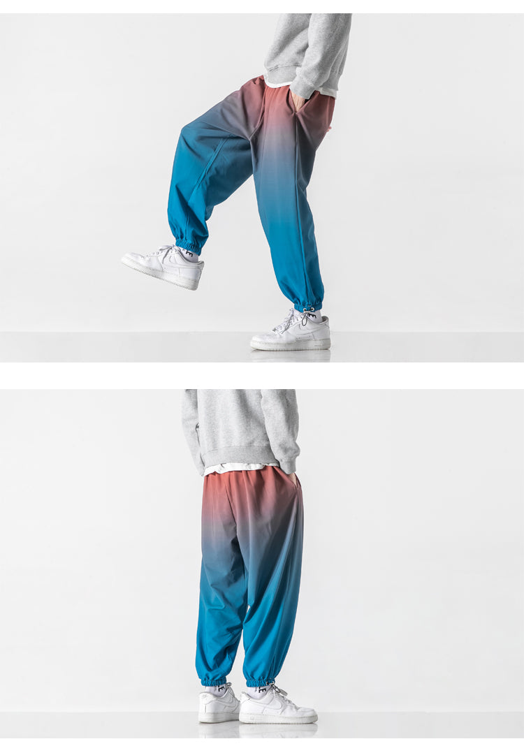 Men's Casual Gradient Color Harem Pants - ChoreGirl