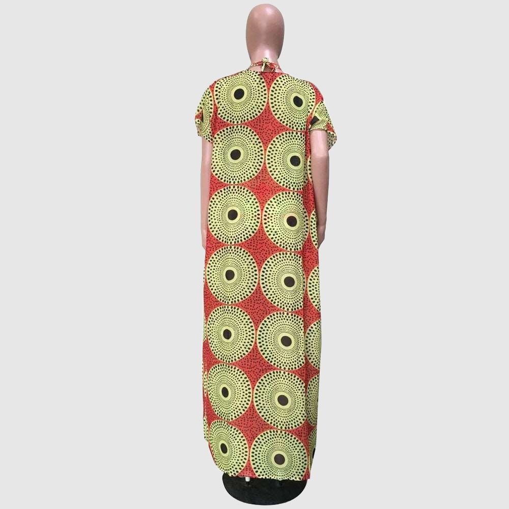 Women's Colorful Print High Waist Two-piece Swimsuit and Cover-up Robe - ChoreGirl