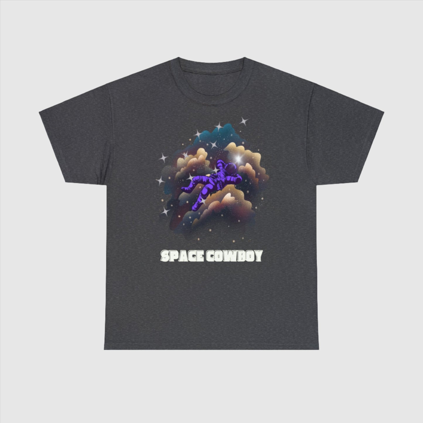 Custom Unisex Space Cowboy Heavy Cotton Tee T-Shirt | PERSONALIZED - ChoreGirl
