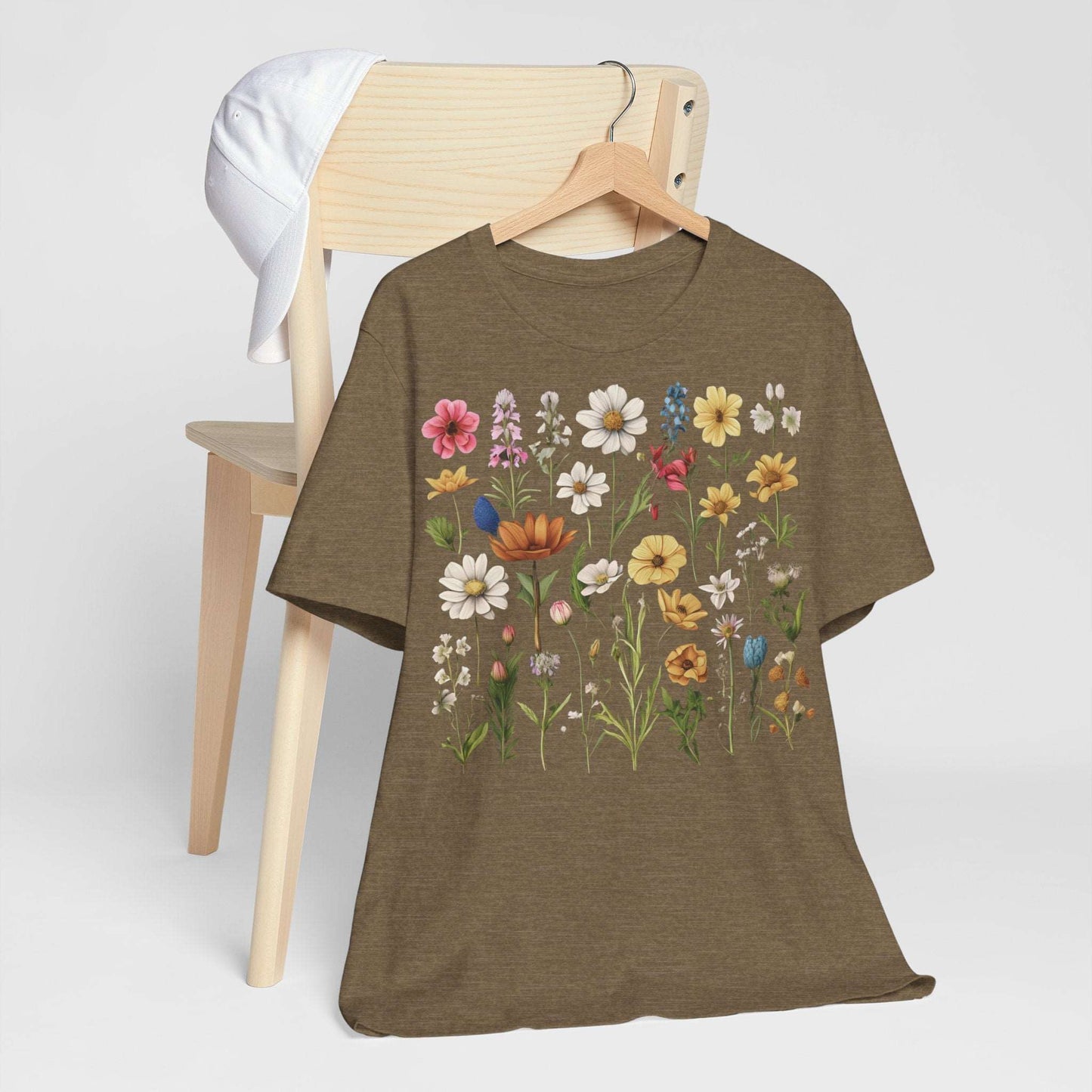 Custom Unisex Vintage Gardening Style Flower Jersey Short Sleeve Tee | PERSONALIZED - ChoreGirl