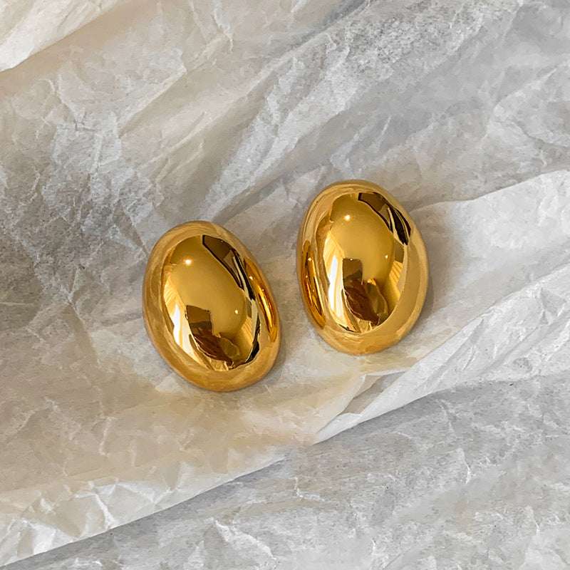 Women's Gold Color Large Earrings - ChoreGirl