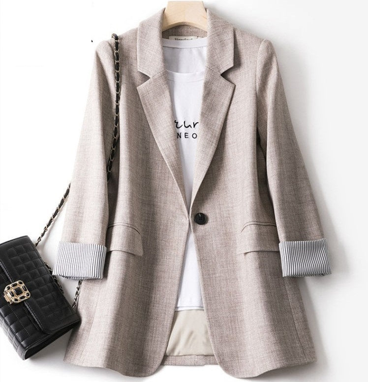 Women's Loose Casual Suit Style Jacket - ChoreGirl