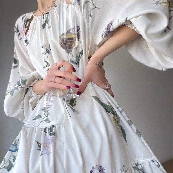 Women's Light Silk Elegant Loose Fit Dress - ChoreGirl