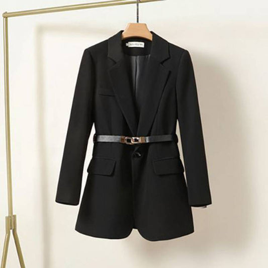 Women's Elegant Waist-controlled Mid-length Suit Jacket - ChoreGirl