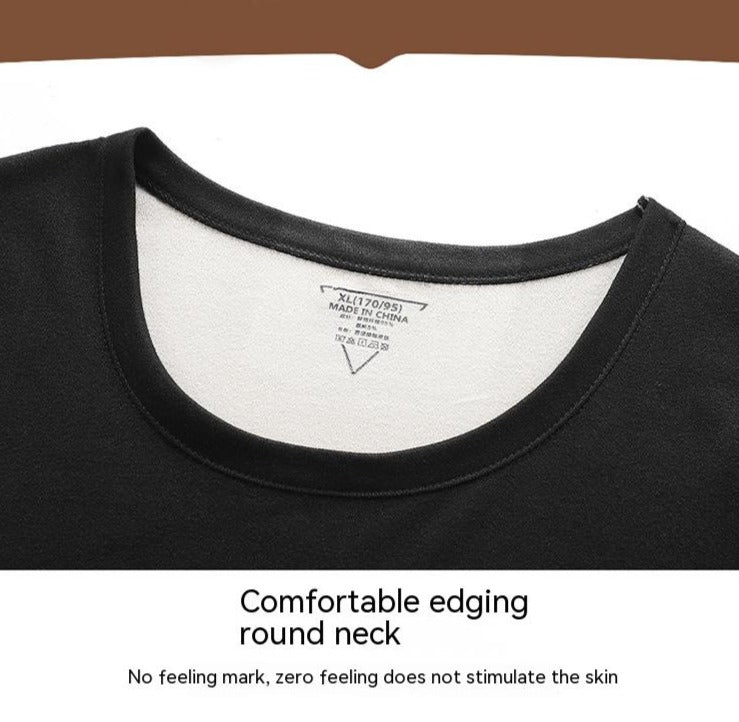 Men's Round Neck Fleece-lined Thermal Loungewear - ChoreGirl