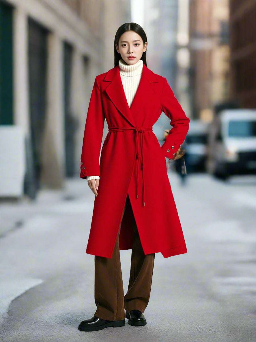 Women's Long Wool Coat - ChoreGirl