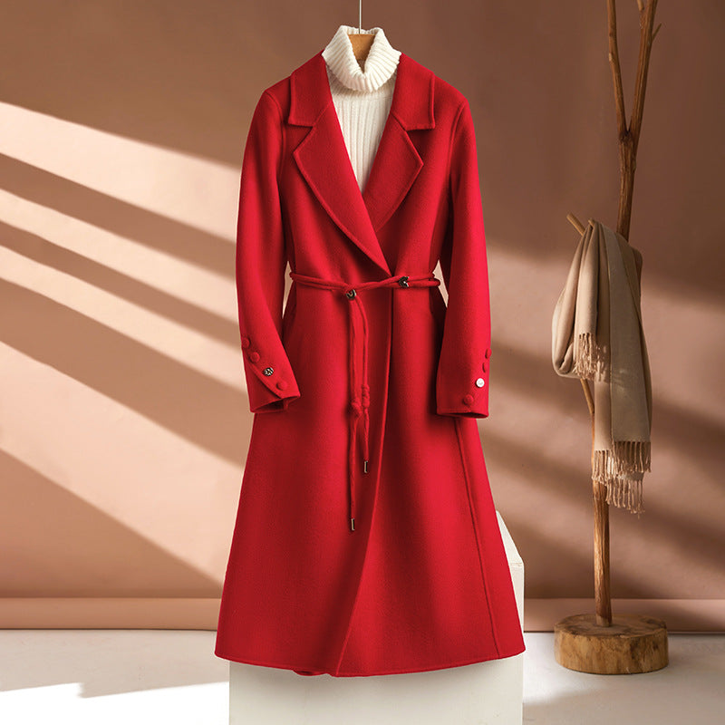 Women's Long Wool Coat - ChoreGirl
