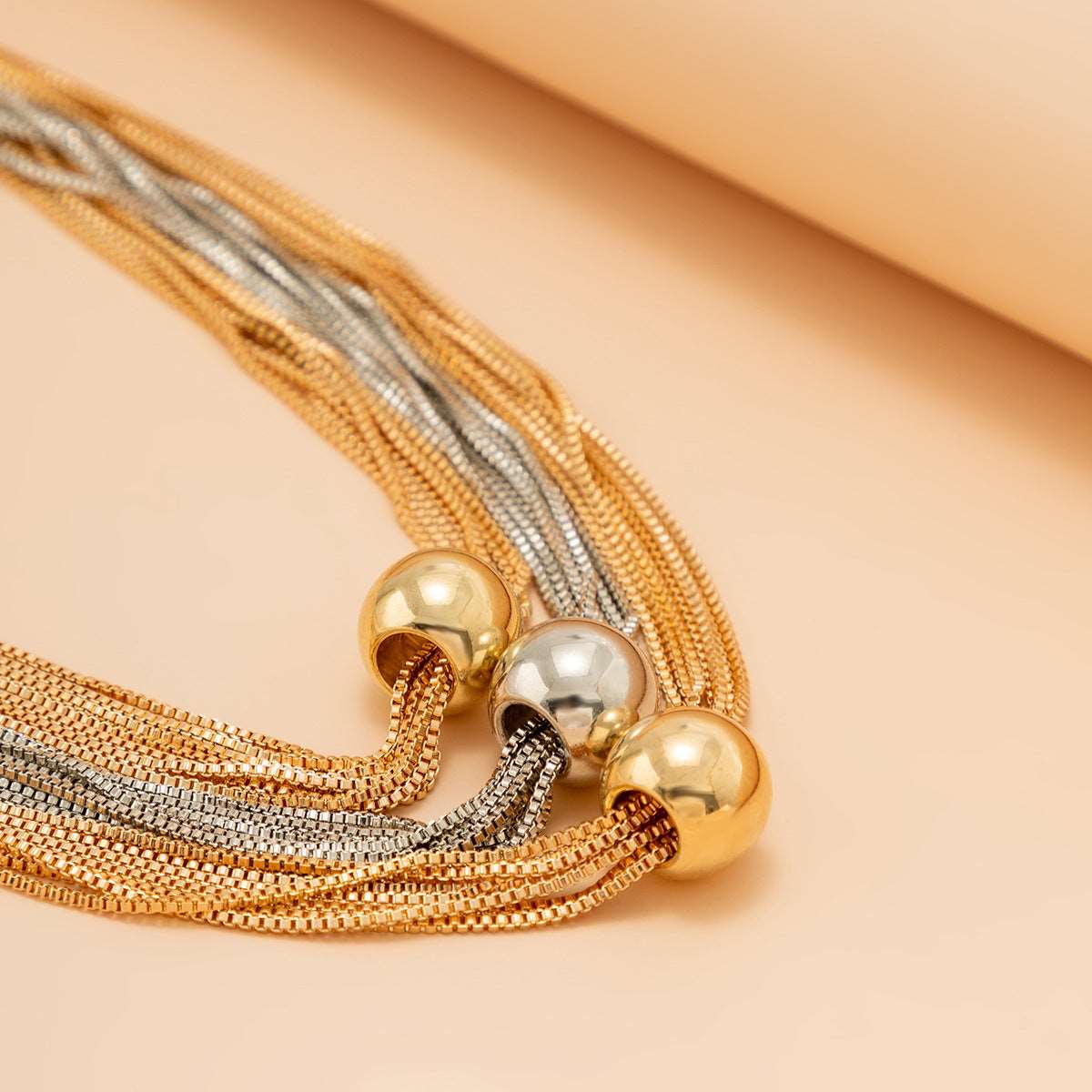 Women's Exaggerated Bold Metal Ball Pendant Necklace - ChoreGirl