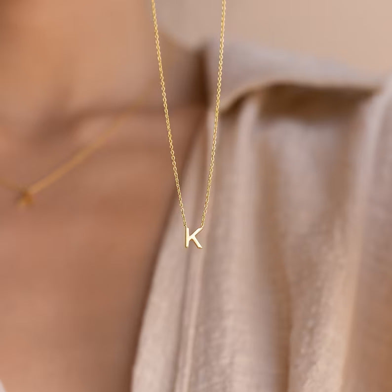 Simple and Elegant Stainless Steel Letter Necklace - ChoreGirl