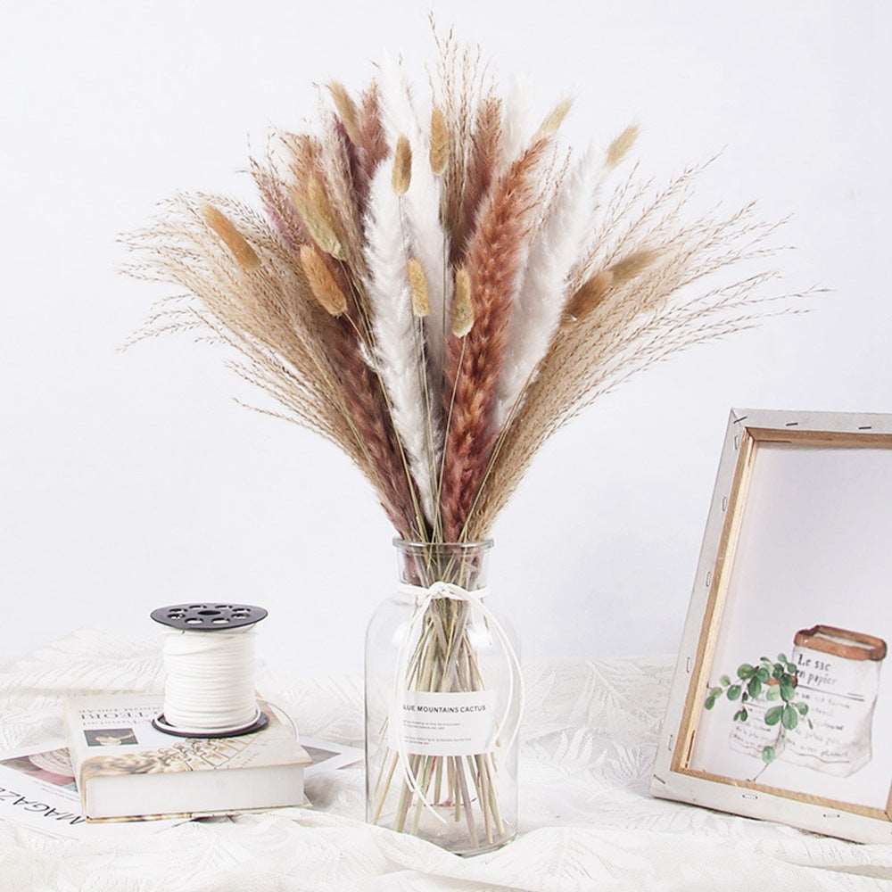 Bouquet of Small Dried Reed Flowers, 80 pieces - ChoreGirl