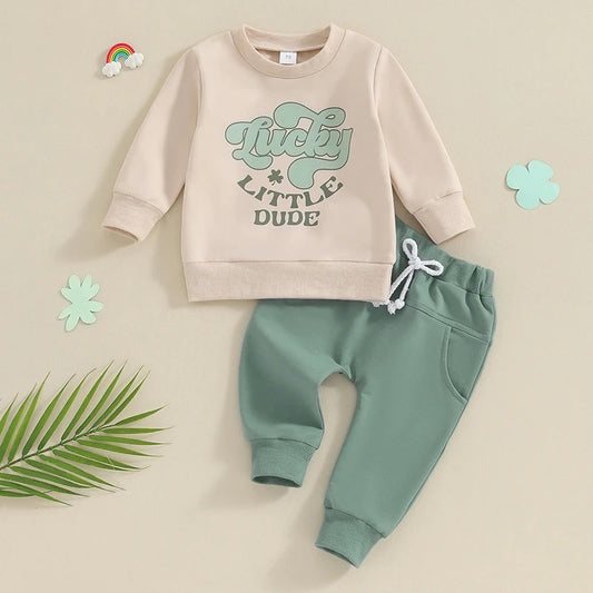 Baby Long Sleeved Sweatshirt and Sweatpants Outfit Set - ChoreGirl