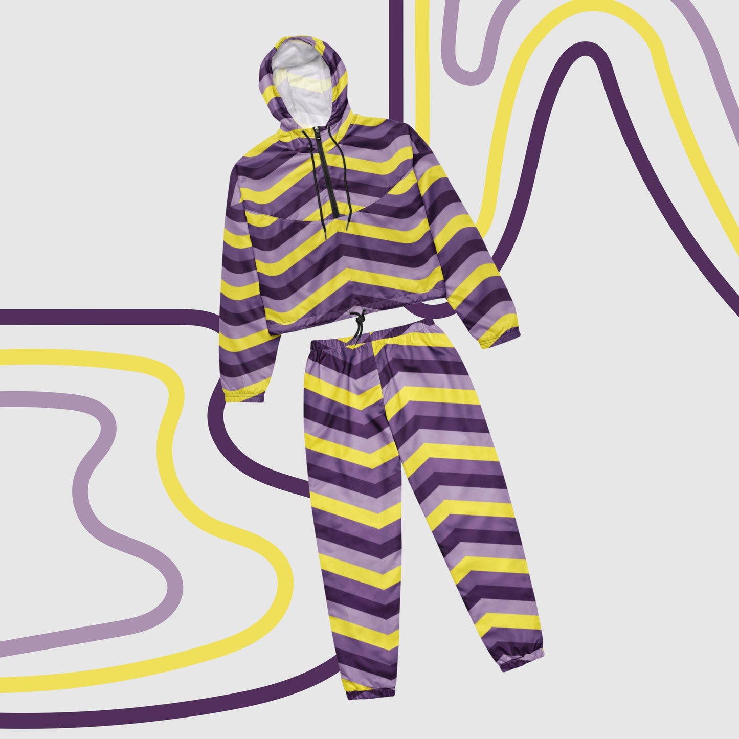 Custom Design Outfit Combo - Track Pants and a Windbreaker | PERSONALIZED - ChoreGirl